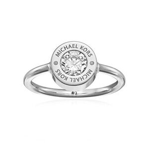 $89 Michael Kors Silver-Tone Logo Ring size 6